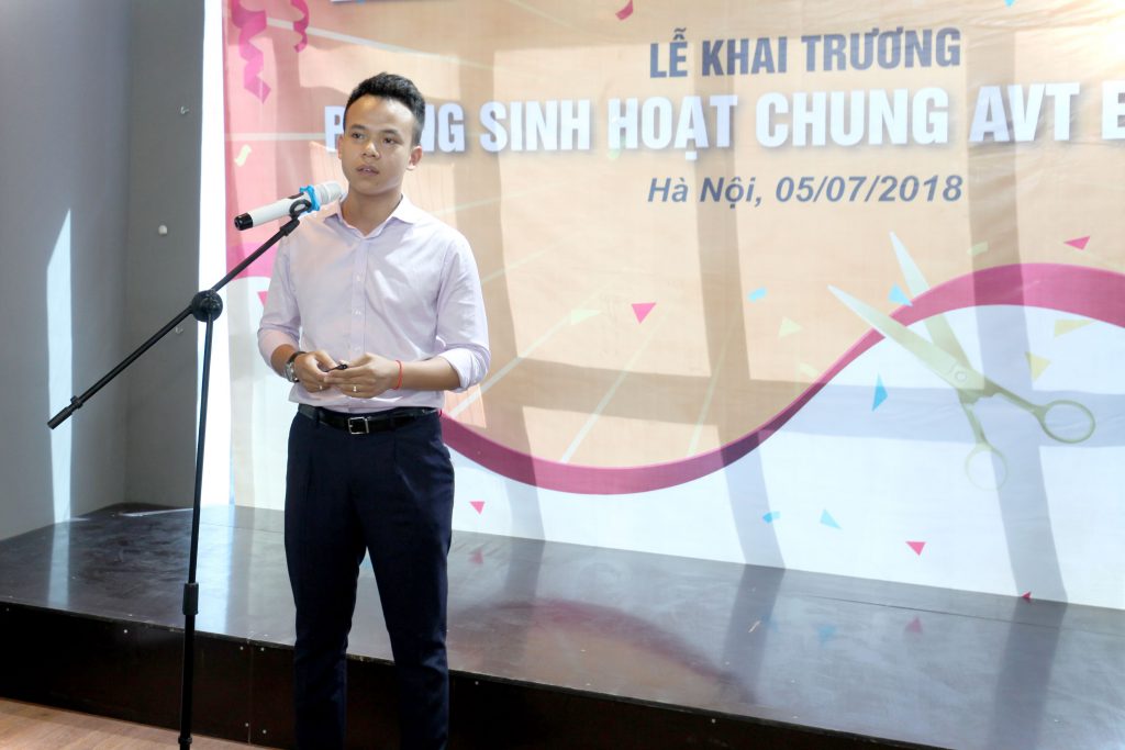 TGĐ Hồ Việt Anh chia sẻ về ý nghĩa thành lập phòng Sinh hoạt chung.