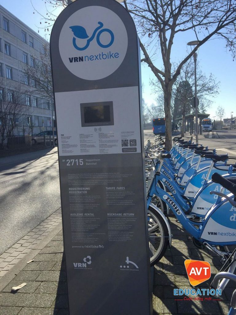 Tại Đức có rất nhiều điểm cho thuê xe đạp