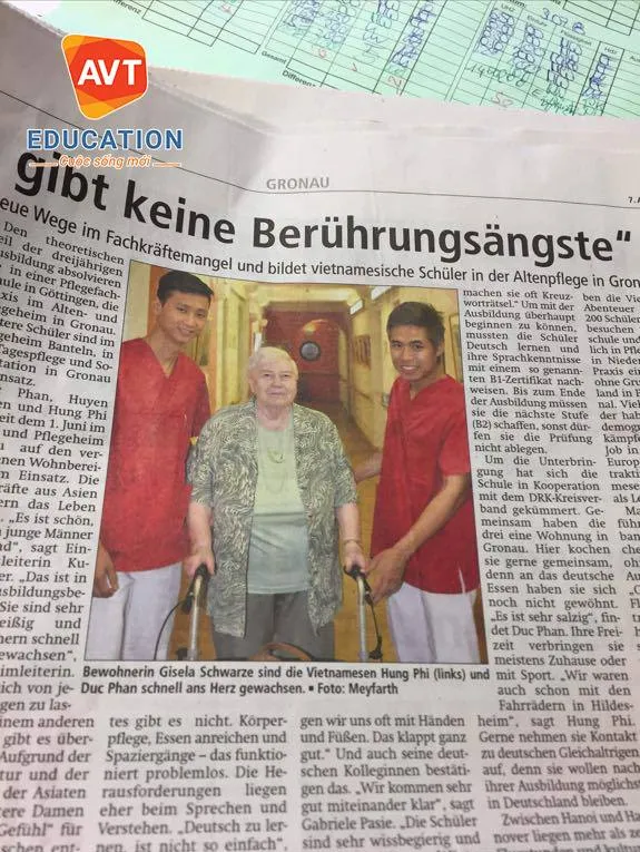 Những học viên xuất sắc của AVT Group được xuất hiện trên báo chí Đức 2 image2