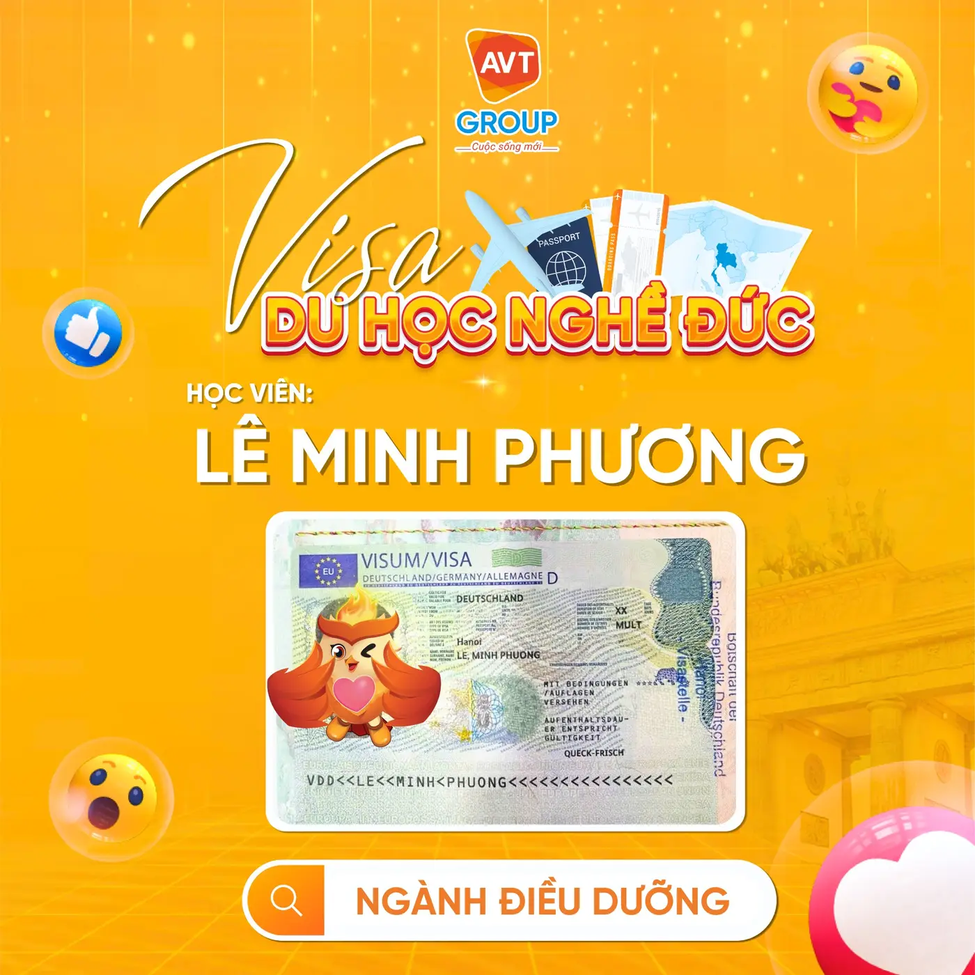 visa du hoc nghe duc