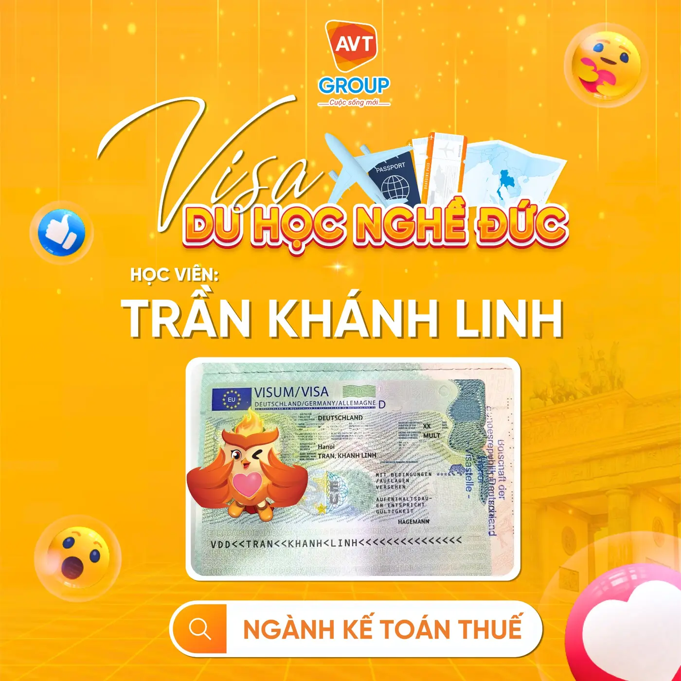 visa du hoc nghe duc