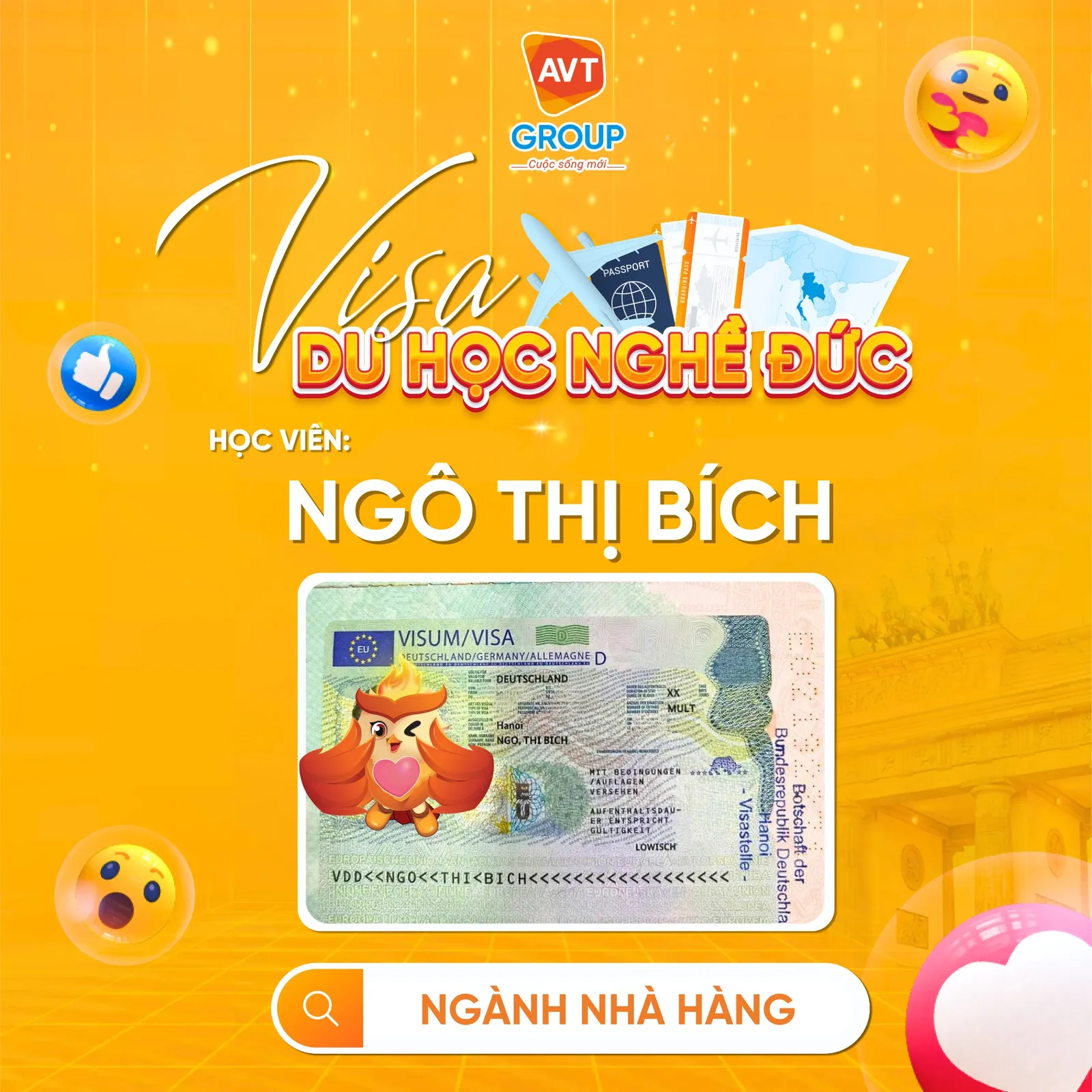 visa du hoc nghe duc