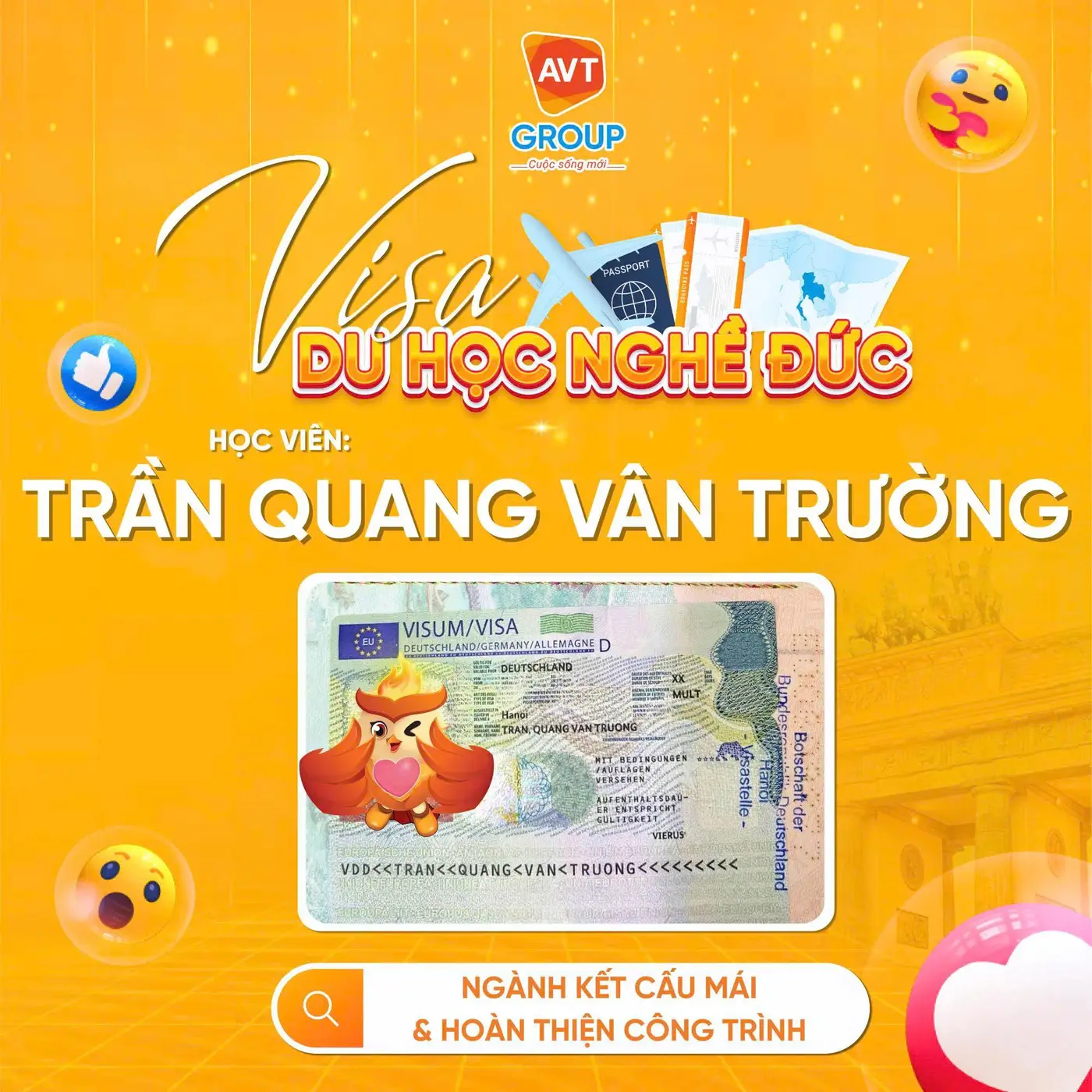 visa du hoc nghe duc