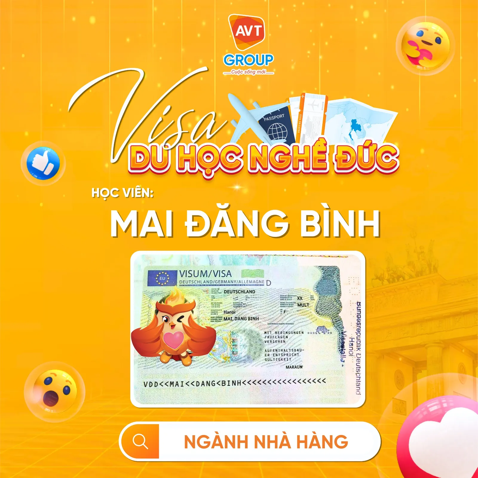 visa du hoc nghe duc