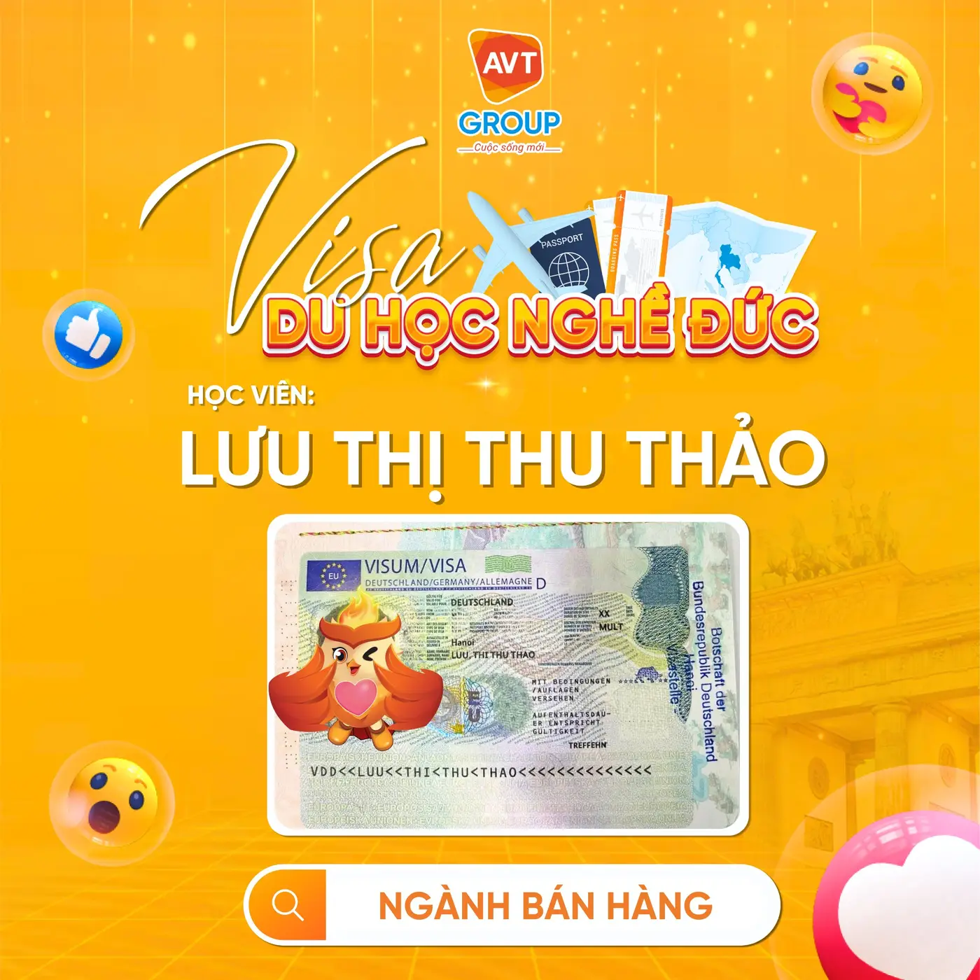 visa du hoc nghe duc