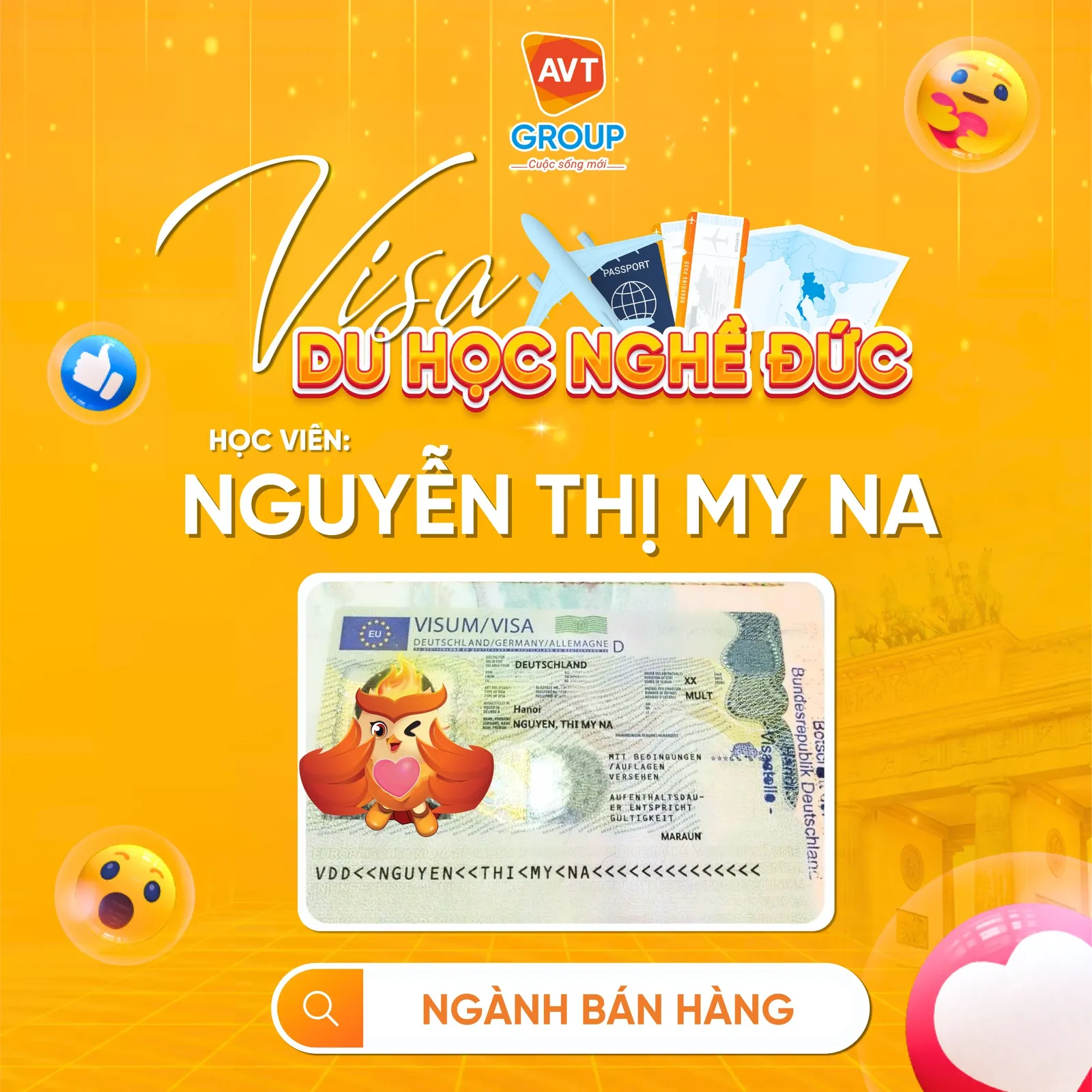 visa du hoc nghe duc