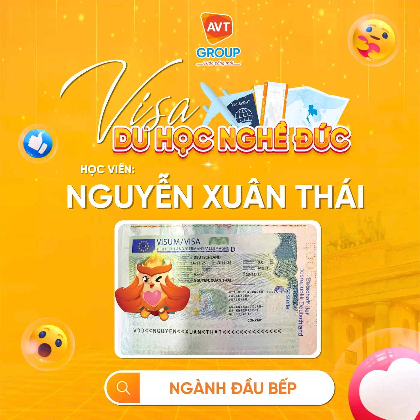 visa du hoc nghe duc