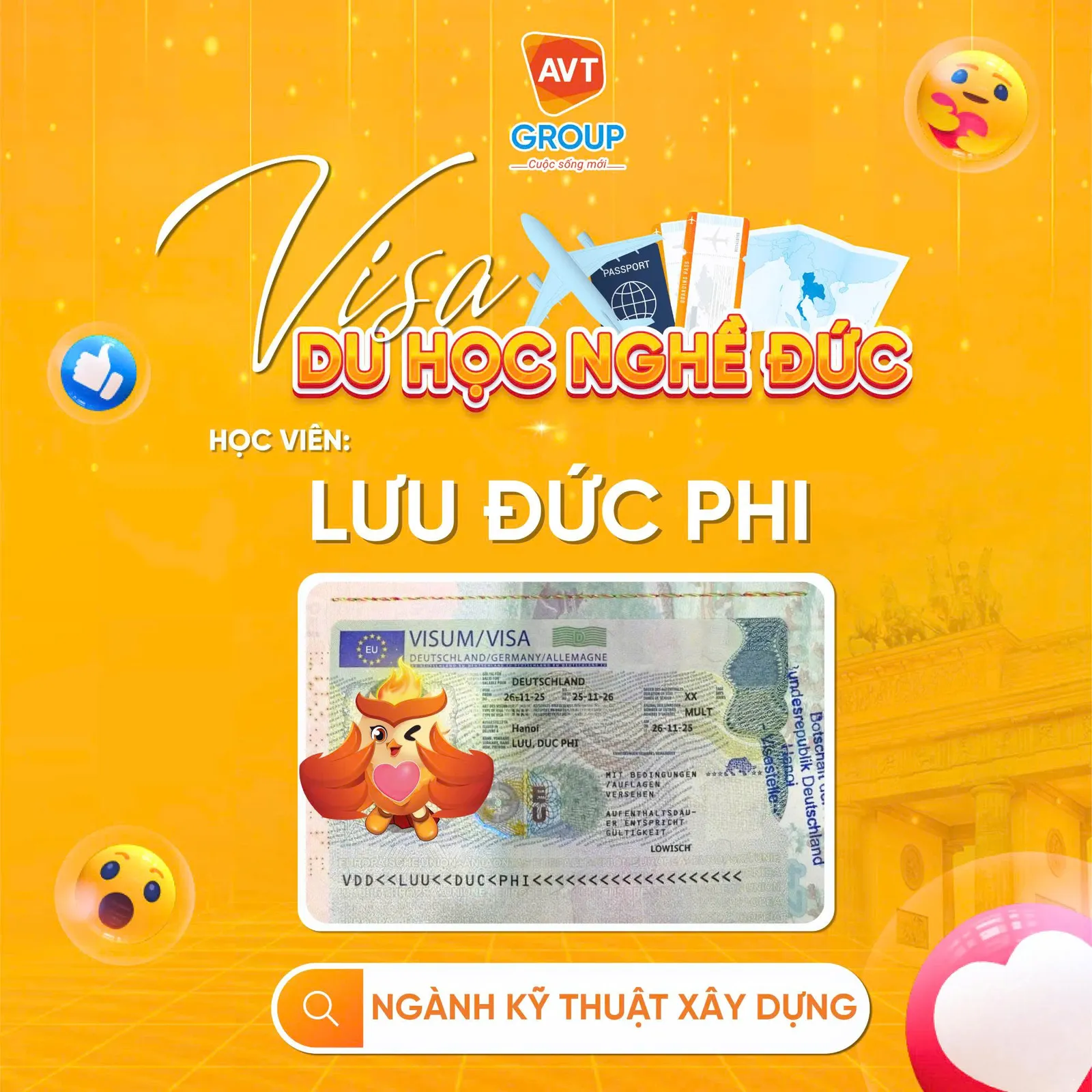 visa du hoc nghe duc