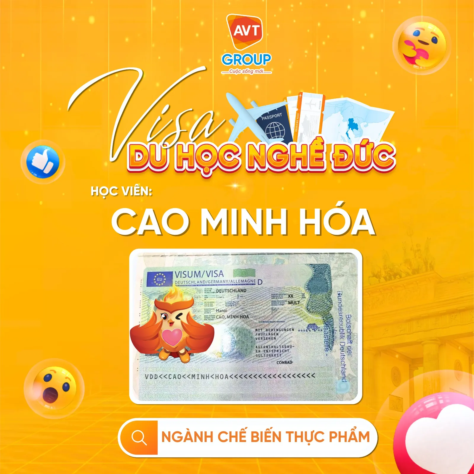 visa du hoc nghe duc