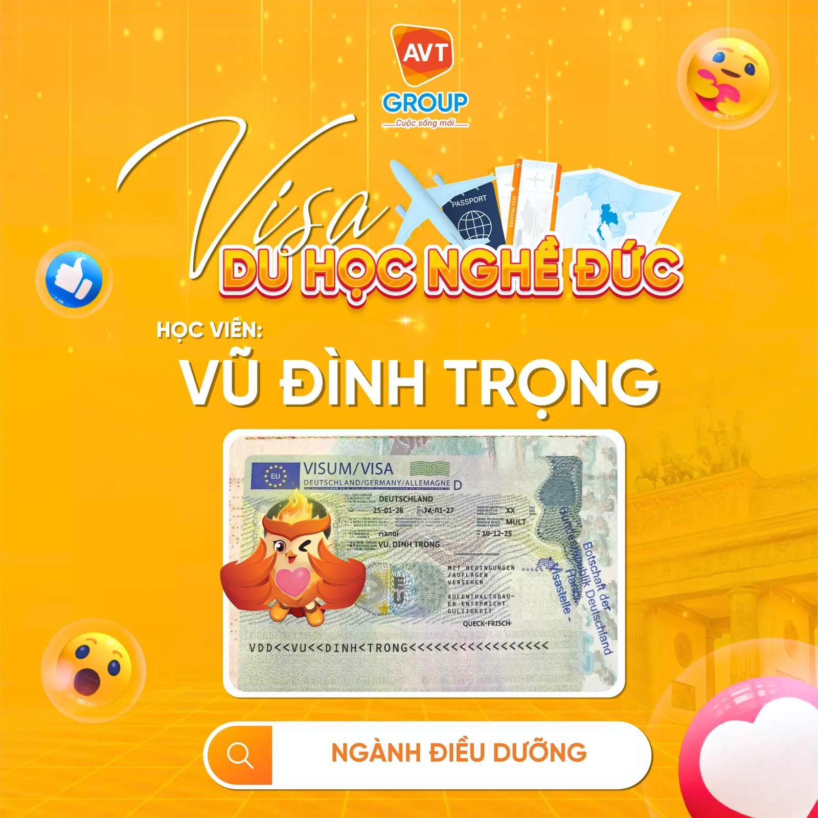 visa du hoc nghe duc