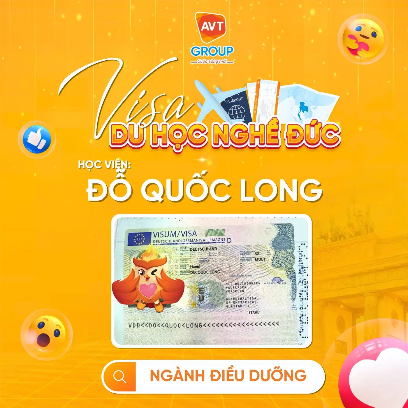visa du hoc nghe duc