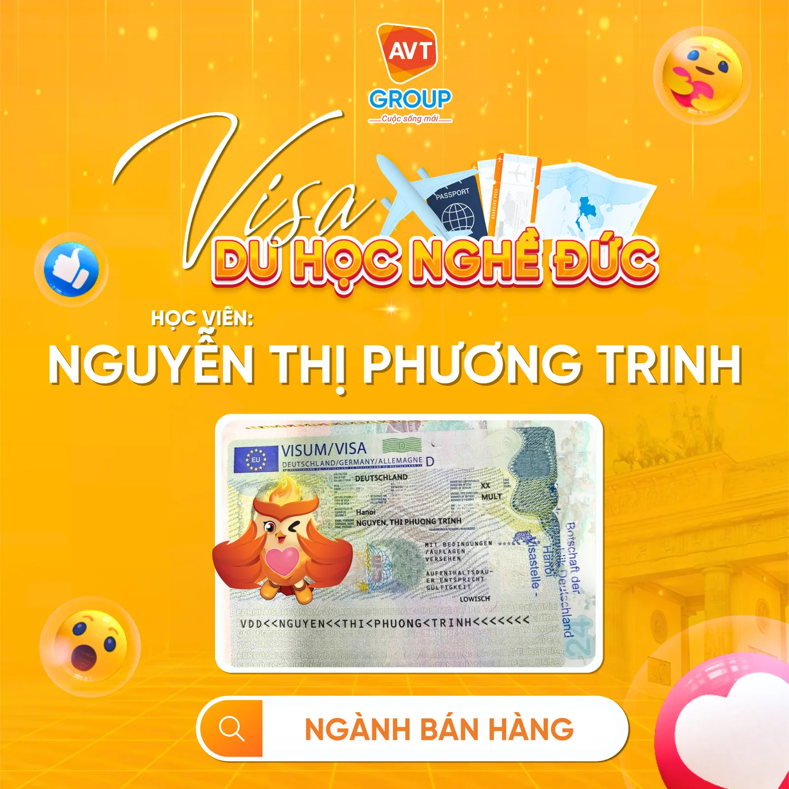 visa du hoc nghe duc
