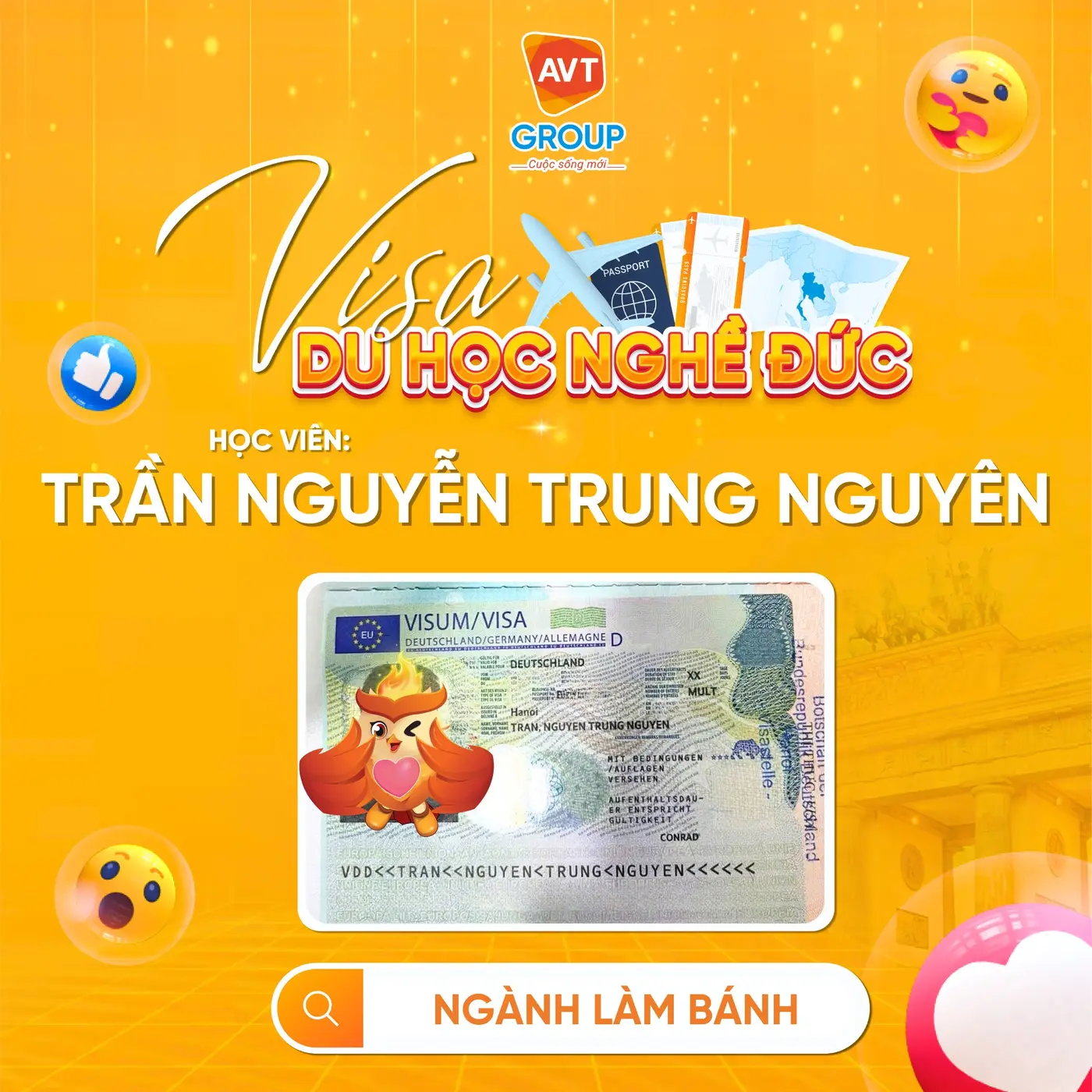 visa du hoc nghe duc