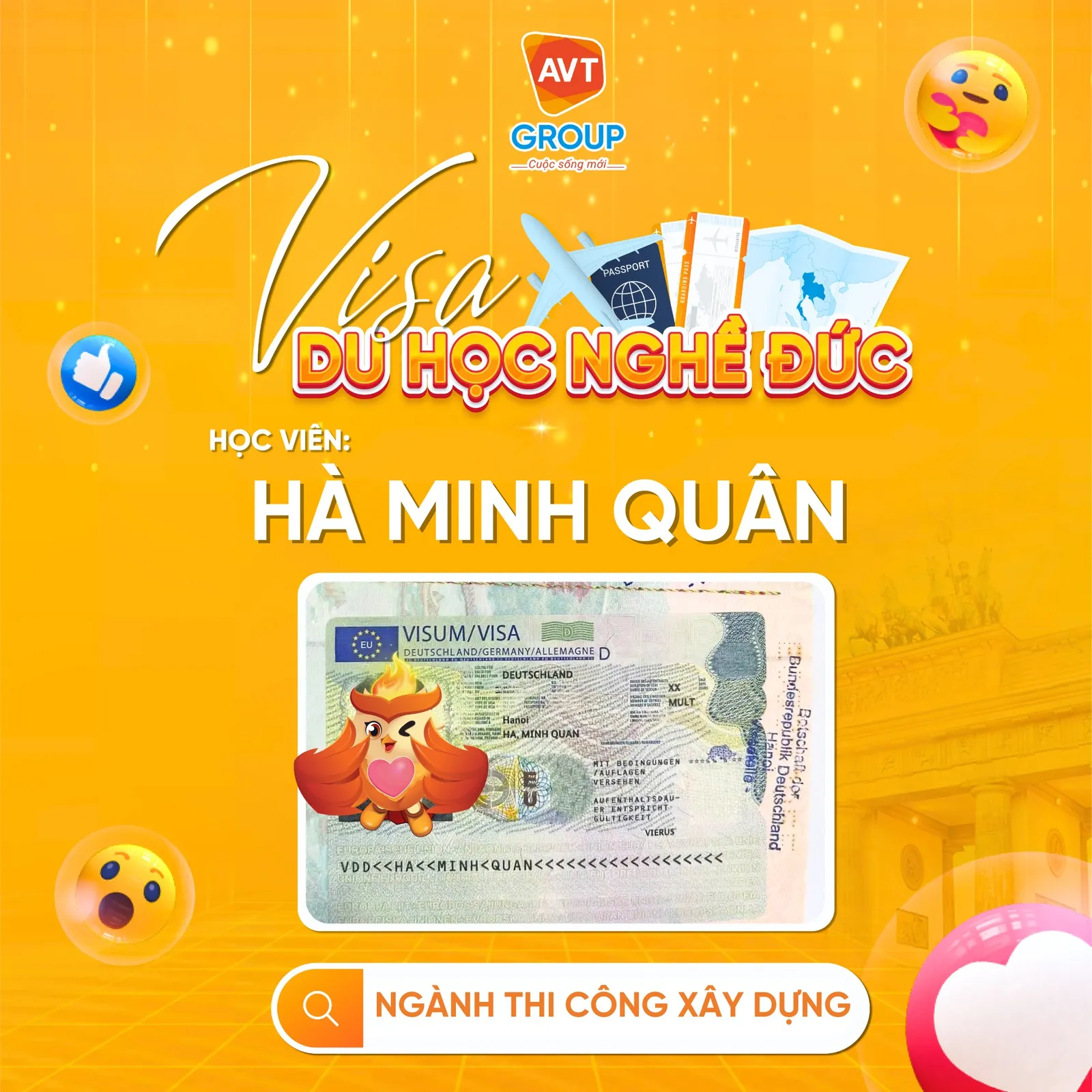visa du hoc nghe duc